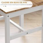 Set di 4 sedie dal design stile casa di campagna, struttura bianca – Perfette per sala da pranzo, cucina o soggiorno