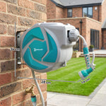 Enrouleur Tuyau Arrosage Mural Automatique 10 + 1 m, Pivotant 180°, Buse à 7 Modes, pour Jardin, 28x14x34cm, Vert