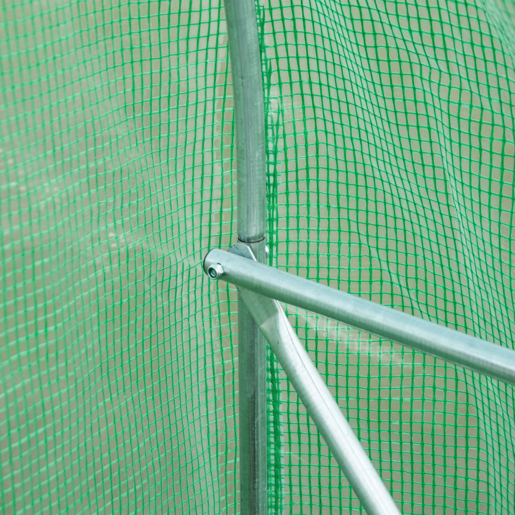 Serre de Jardin Tunnel Surface Sol 6 m² 3L x 2l x 2H m acier Porte zippée 6 fenêtres enroulables Vert
