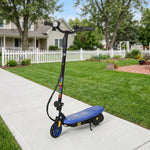 Trottinette électrique 120 W pliable pour enfant 7-14 ans 12 Km/h max. autonomie 10 Km max. bleu