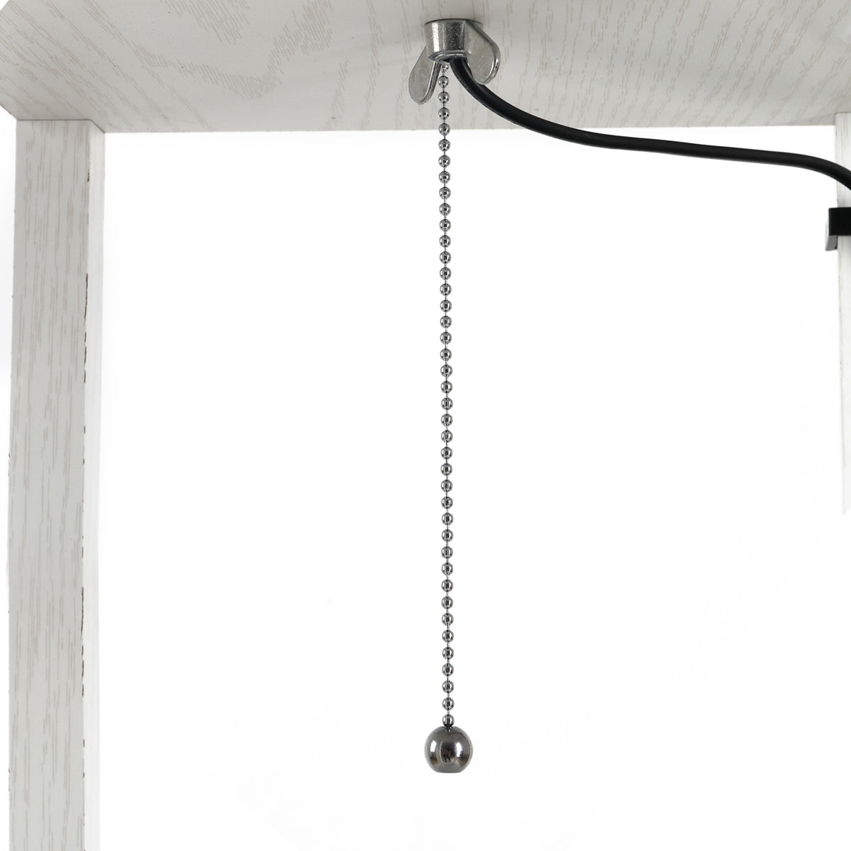 Shelf floor lamp 26L x 26W x 160H cm 3 shelves 4 levels White MDF