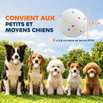 Lot de 6 Balles pour Chien en ETPU Compatibles avec Lanceur Automatique Flottantes et Rebondissantes Ø 58 mm Blanc