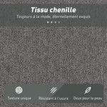 Canapé convertible 2 places, canapé-lit en chenille, assise et accoudoirs larges 2 coussins, entièrement compressé, gris-7