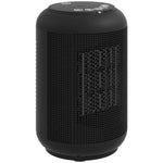 Chauffage d'appoint céramique PTC, radiateur électrique soufflant 1500 W, thermostat réglable, 14 x 14 x 21,5 cm, noir
