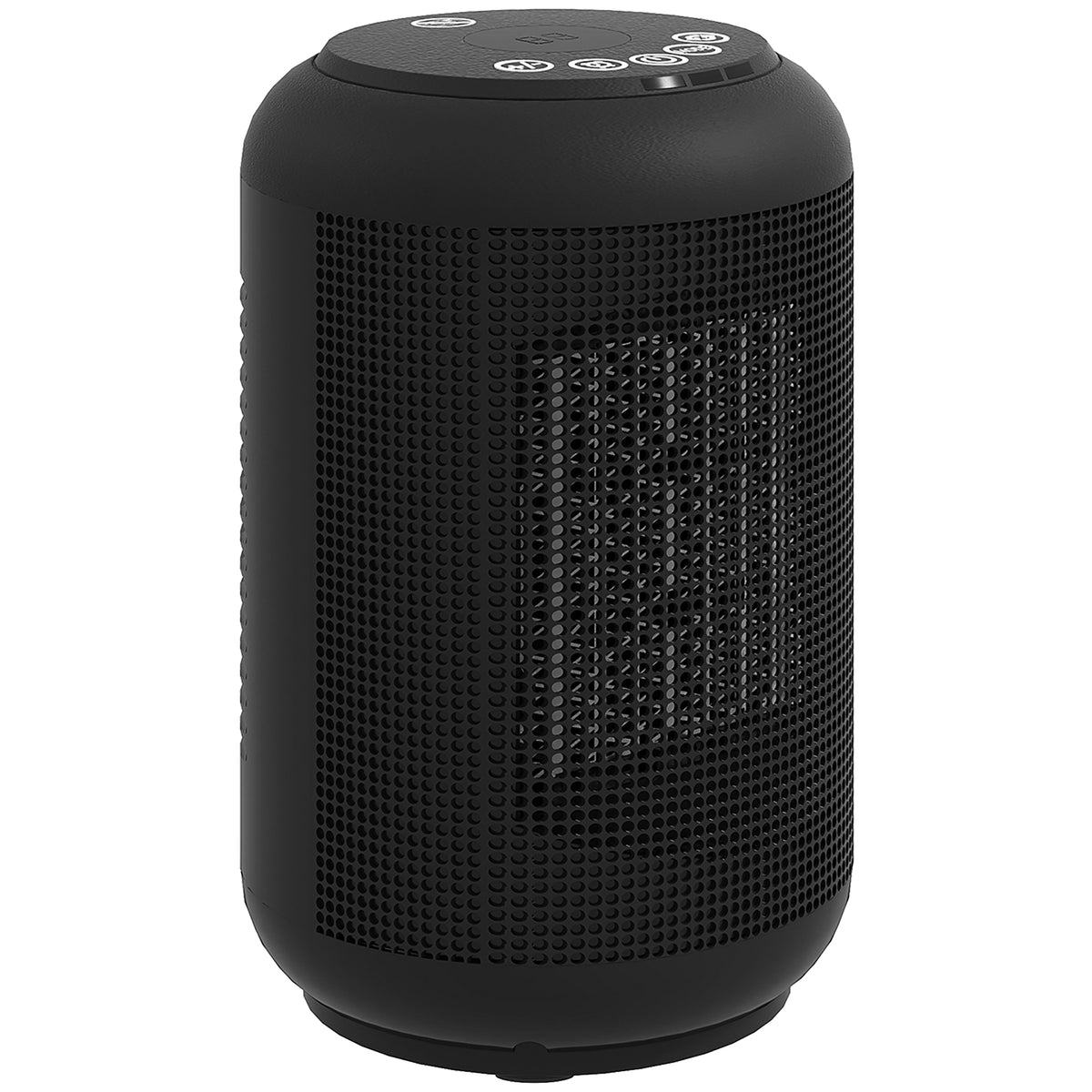 Chauffage d'appoint céramique PTC, radiateur électrique soufflant 1500 W, thermostat réglable, 14 x 14 x 21,5 cm, noir