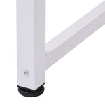Table d'ordinateur table de salle à manger 120L x 60l x 76H cm chêne et Blanc Multifonction Grand Plateau Cadre Robuste en métal