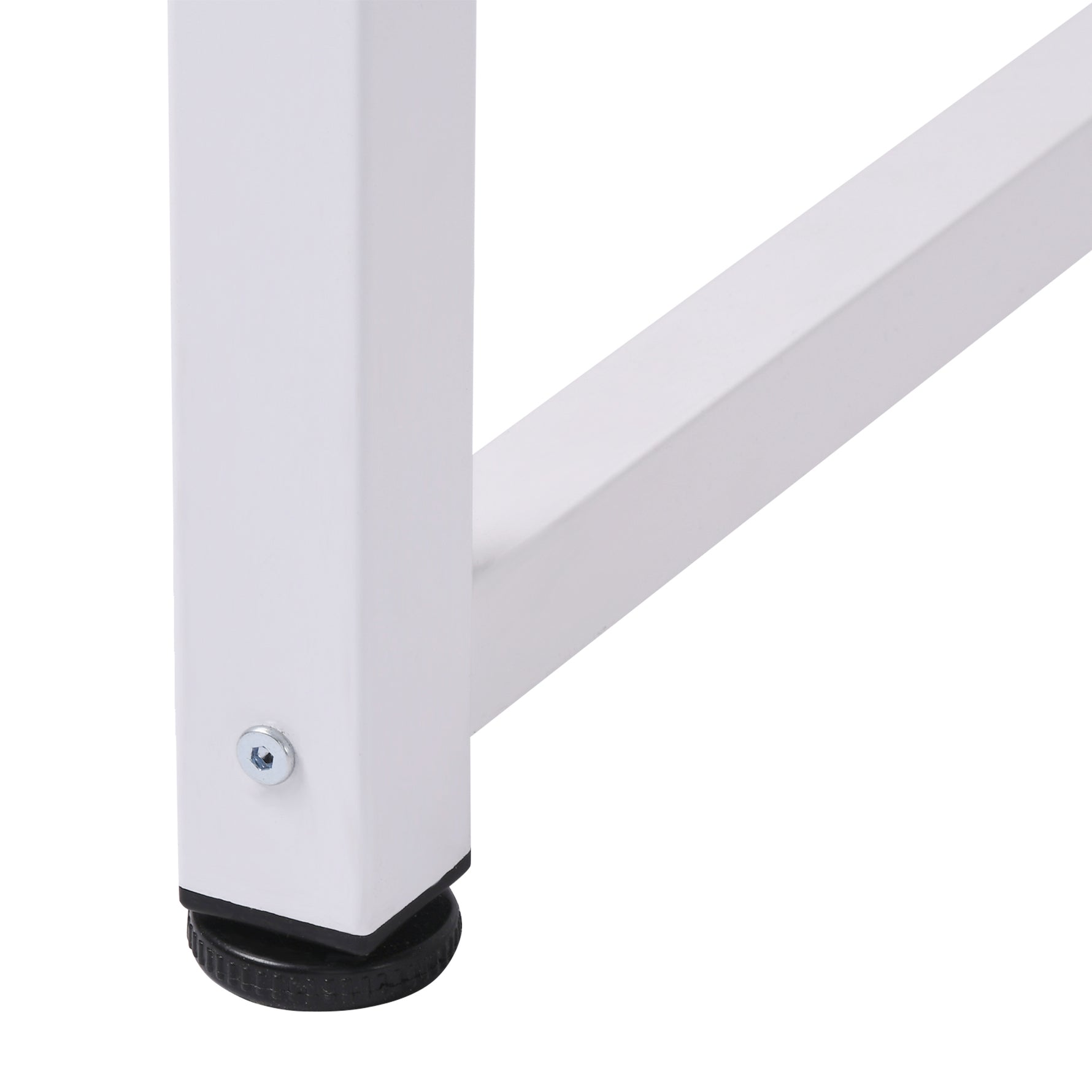Table d'ordinateur table de salle à manger 120L x 60l x 76H cm chêne et Blanc Multifonction Grand Plateau Cadre Robuste en métal