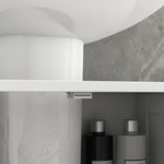 Meuble sous lavabo, meuble de salle de bain placard à 2 portes, étagère réglable, anti-humidité, 60 x 30 x 60 cm, blanc