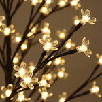 Árbol luminoso 180 cm Cerezo artificial luminoso, 200 LED y 20 ramas flexibles, decoración interior y exterior