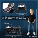 Elektrisches Kinder-Quad 6V, Elektroauto für Kinder ATV, Musik und LED-Scheinwerfer, für 18-56 Monate, 70x42x45cm, Weiß