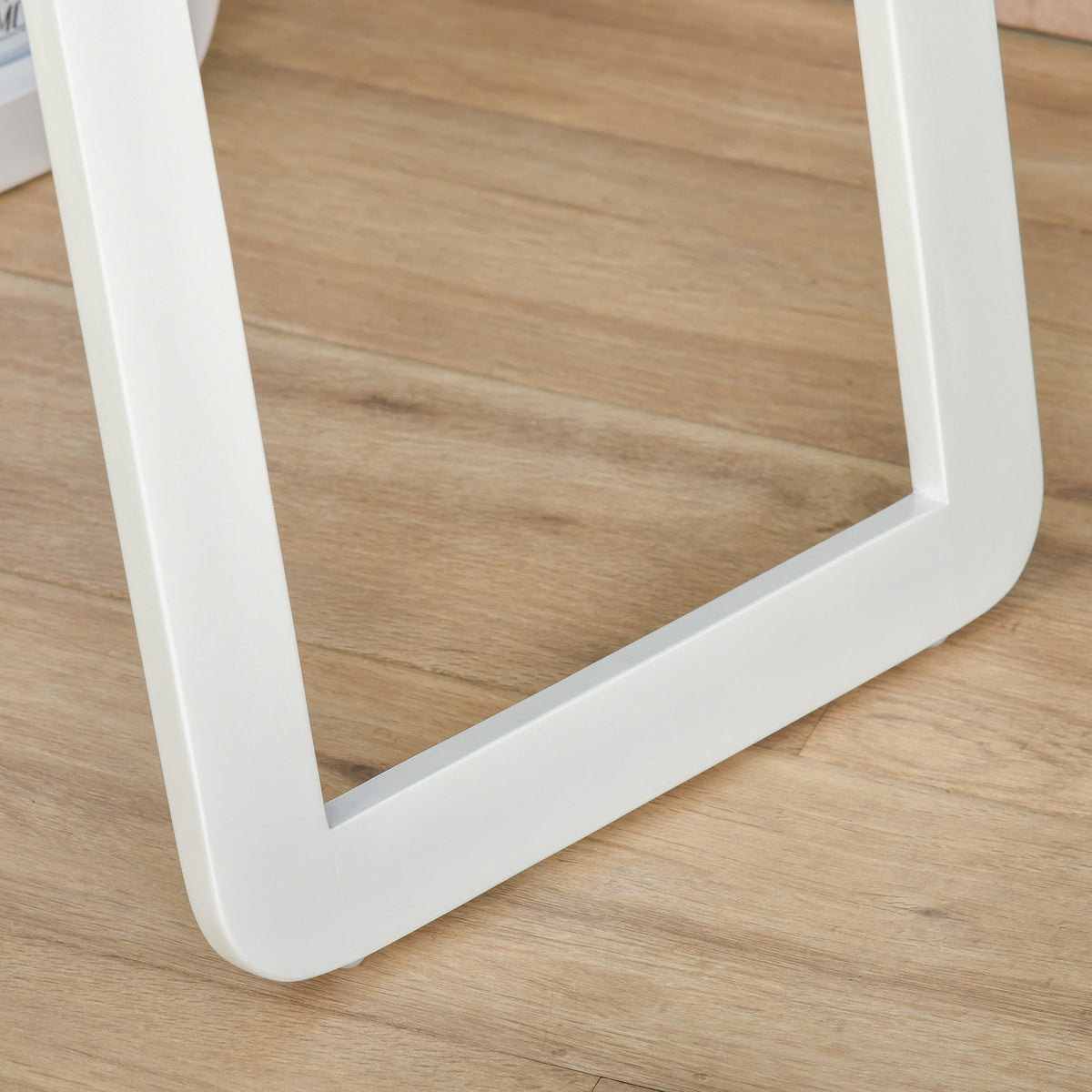 Miroir sur Pied et Mural rectangulaire dim. 37L x 43l x 156H cm Bois Aspect Blanc