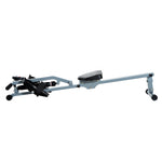 Rameur Hydraulique à 12 Niveaux de Résistance, Rameur d'Appartement avec Écran LCD, Pédale Antidérapante, Charge 100 kg, pour Maison, Salle de Gym, l'Équipement d'Entraînement d'Intérieur, Noir