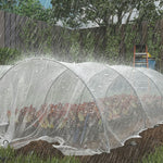 Telo di protezione 6x4 m in PE 140 g/m² con 20 occhielli rinforzati, telo impermeabile anti-UV per giardino e piscina, bianco