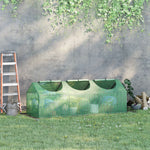 Serre de jardin mini serre 3 fenêtres enroulables couverture en PE haute densité 140 g/m² 180 x 60 x 60 cm vert foncé