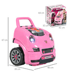 Camion mécano 2 en 1 jouet bricolage enfant jeu d'imitation mécanicien nombreux qccessoires total de 61 pièces rose