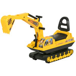 Porteur Enfant tractopelle 18-48 Mois Coffre klaxon Fonction pivotante Jaune