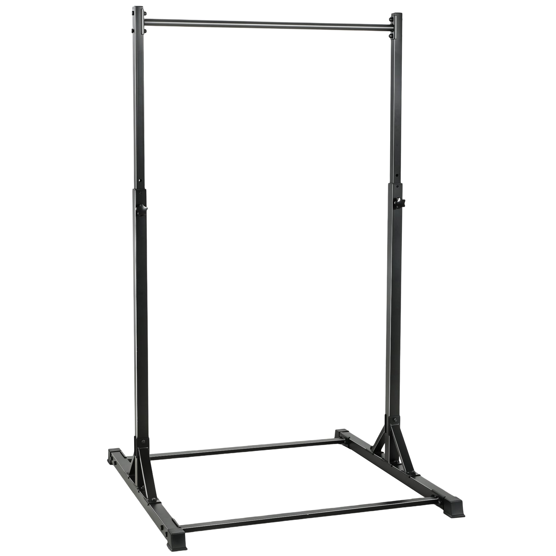 Station de musculation et barre de traction power tower 200 kg avec 8 niveaux de hauteur noir