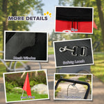 Remorque Vélo Chien 2-en-1 pour Chien Moyen avec Suspension, Pneus à Dégagement Rapide, Réflecteurs, 160x71x101cm, Rouge