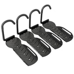 Lot de 4 support de vélo mural crochet de mur pour cintre de vélo pour intérieur et extérieur 25,5 x 10,5 x 4 cm noir
