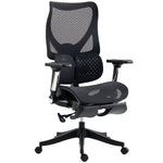 Ergonomic Office Chair, Reclining Mesh Desk Chair, Lumbar Support, 4D Armrests, Black