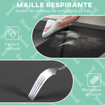 Lit pour chien chat sur pieds grand confort velum anti-UV oxford sac de transport inclus106 x 76 x 94 cm gris