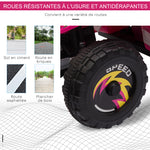 Quad électrique pour enfants 18-36 mois véhicule à batterie 6V avec marche avant et arrière 72 x 40 x 45,5 cm rose