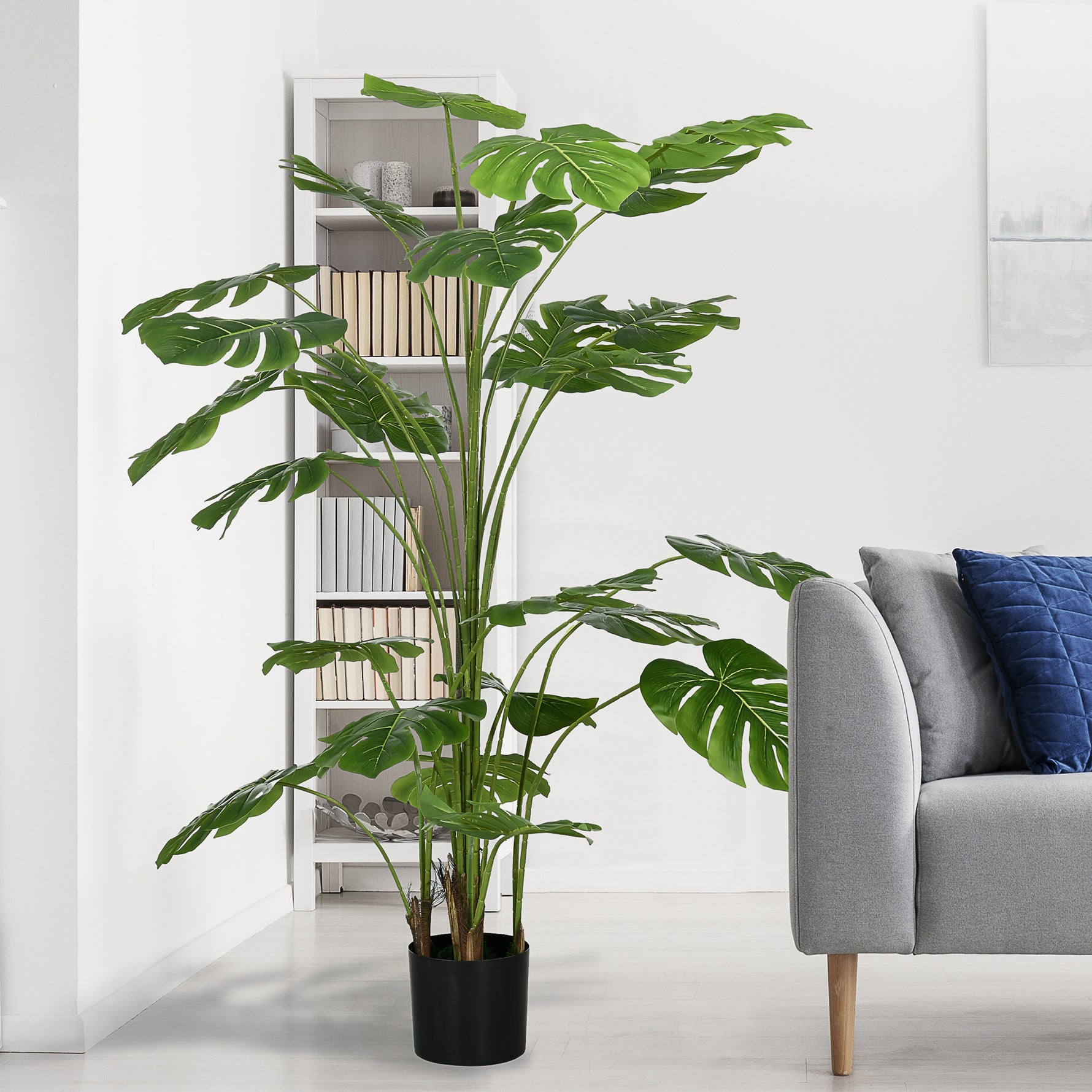 Plante artificielle arbre artificiel monstera deliciosa avec pot inclus hauteur 180 cm intérieure vert