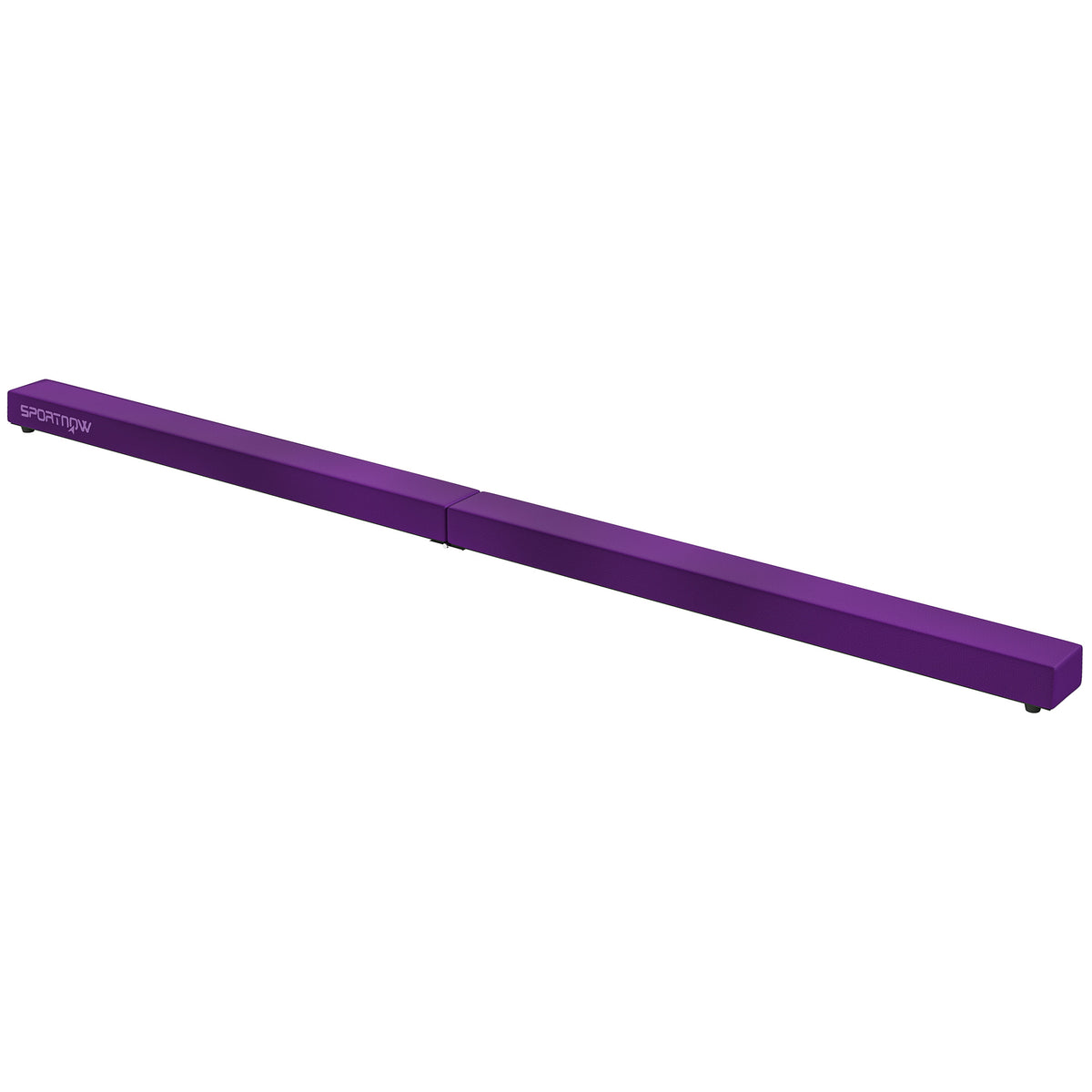 Poutre gymnastique pliable 210 cm en velours, poutre d'équilibre avec fond antidérapant, pour enfants et adultes, violet