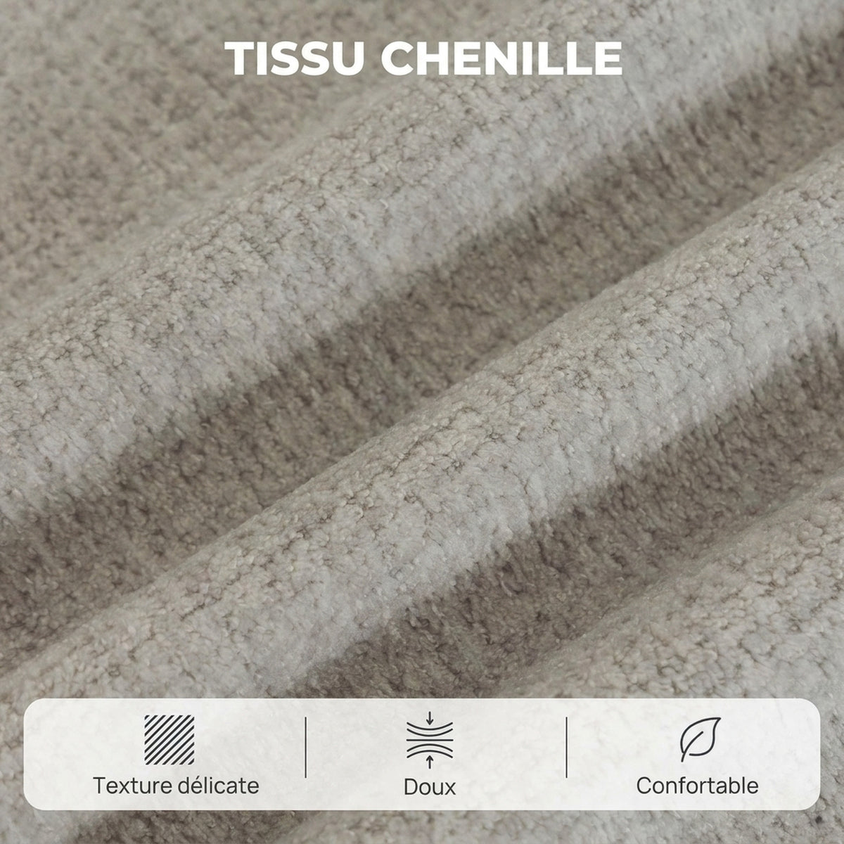 Fauteuil Releveur Électrique Massage Vibration et Chaleur, Fauteuil Relax Électrique, Dossier Inclinable, Chenille, Gris