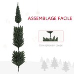 Sapin de Noël artificiel, arbre de Noël, base en acier, 390 branches épines, décoration de Noël, Ø 55 x 195H cm, vert