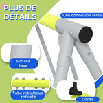 3 en 1 balançoire portique enfant avec 2 face à face et 1 siège de balançoire charge max. 225 kg vert