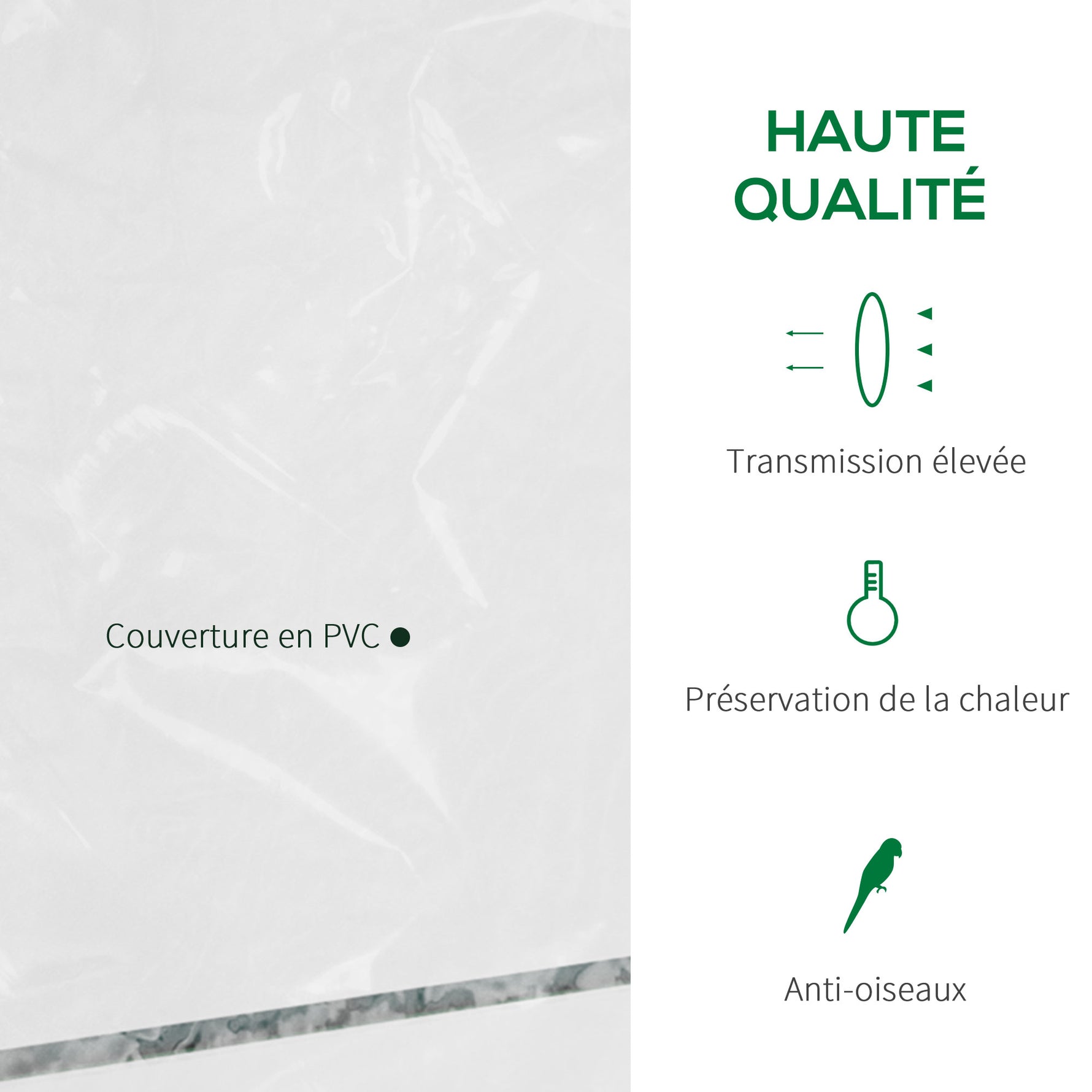 Serre de jardin 8 étagères bâche transparente PVC porte enroulable 143 x 73 x 195 cm - transparent