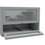 Cage pour hamsters souris petits rongeurs multi-équipements rampe plateformes toit ouvrant grillagé 60 x 35 x 42 cm gris