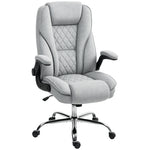 Fauteuil de bureau, chaise bureau ergonomique, hauteur réglable, accoudoirs relevables, 70 x 70 x 114-122 cm, gris