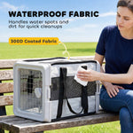 Sac de Transport pour Chat et Chien Pliable Tissu 300D Jusqu'à 10 kg 49,5 x 34 x 35,5 cm Gris