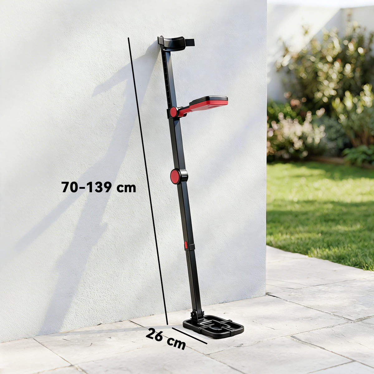 Détecteur de Métaux, Bobine Étanche IP68 avec Écran LCD, 4 Modes, Haute Précision Hauteur Réglable, 139x26x30cm, Noir