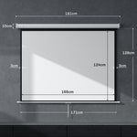 84 hazbeteko proiekzio-pantaila, bideo-proiektorearen pantaila, 4:3 4K HD, horman edo sabaian finkatzeko, 181l x 8S x 138A cm, zuria