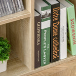 Meuble de rangement Bibliothèque étagère 7 cubes pour intérieur, salon, chambre - 50l x 24P x 106H cm, bois naturel