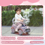 Porteur Enfants Voiture 18-36 Mois Volant klaxon et Butée Anti-bascule Charge 25 kg 53x25x35 cm Rose