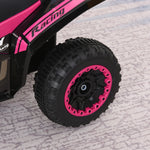 Porteur Enfants SANS Moteur Quad 18-36 Mois dim. 67L x 38l x 44H cm Effets Lumineux et sonores Rose Noir PAS ÉLECTRIQUE