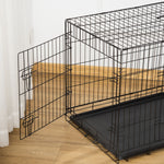 Lot de 2 cages pour chiens caisse de transport pliante pour chien en acier noir 92 x 57 x 62,5 cm