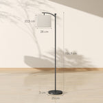 Lampadaire dimmable 2 températures de couleur avec télécommande, minuterie de 60 minutes, 160 cm, noir