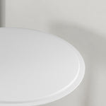Table de Bar Table Bistro Mange-debout Hauteur réglable 67-93 cm Ø 63 cm Plateau pivotant 360° métal blanc