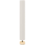 Lampadaire sur pied de salon avec abat-jour en lin, interrupteur à pied, 2 x douille E27, 120 cm, beige