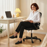 Chaise bureau ergonomique, fauteuil de bureau avec repose-pieds et accoudoirs, hauteur réglable, 59x58x103-123cm, noir