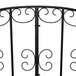 Pont de Jardin Pont en acier avec Garde-corps latéraux, Charge Maximale 120 KG, décoration Jardin, 119 x 67 x 70 cm noir