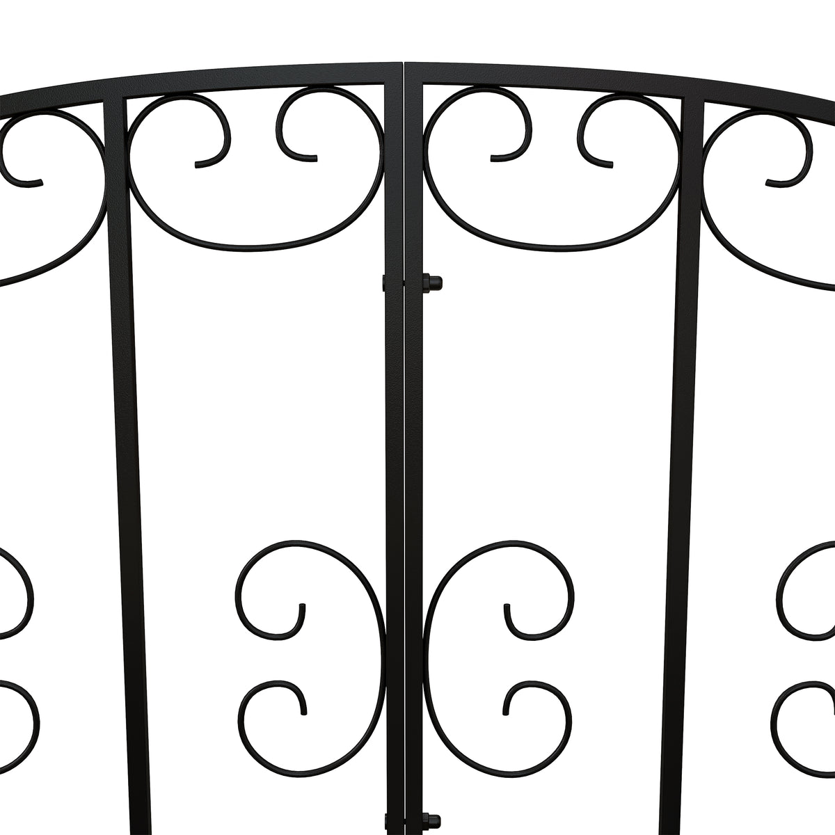 Pont de Jardin Pont en acier avec Garde-corps latéraux, Charge Maximale 120 KG, décoration Jardin, 119 x 67 x 70 cm noir