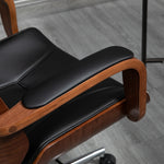 Fauteuil de bureau, chaise de bureau avec appui-tête amovible hauteur réglable et fonction de bascule, 66x65x125cm, noir