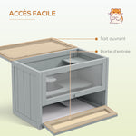 Cage pour hamsters souris petits rongeurs multi-équipements rampe plateformes toit ouvrant grillagé 60 x 35 x 42 cm gris