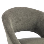 Sedia da ufficio ergonomica in ciniglia, altezza regolabile, braccioli integrati, girevole a 360°, 59x60x79-89 cm, verde scuro